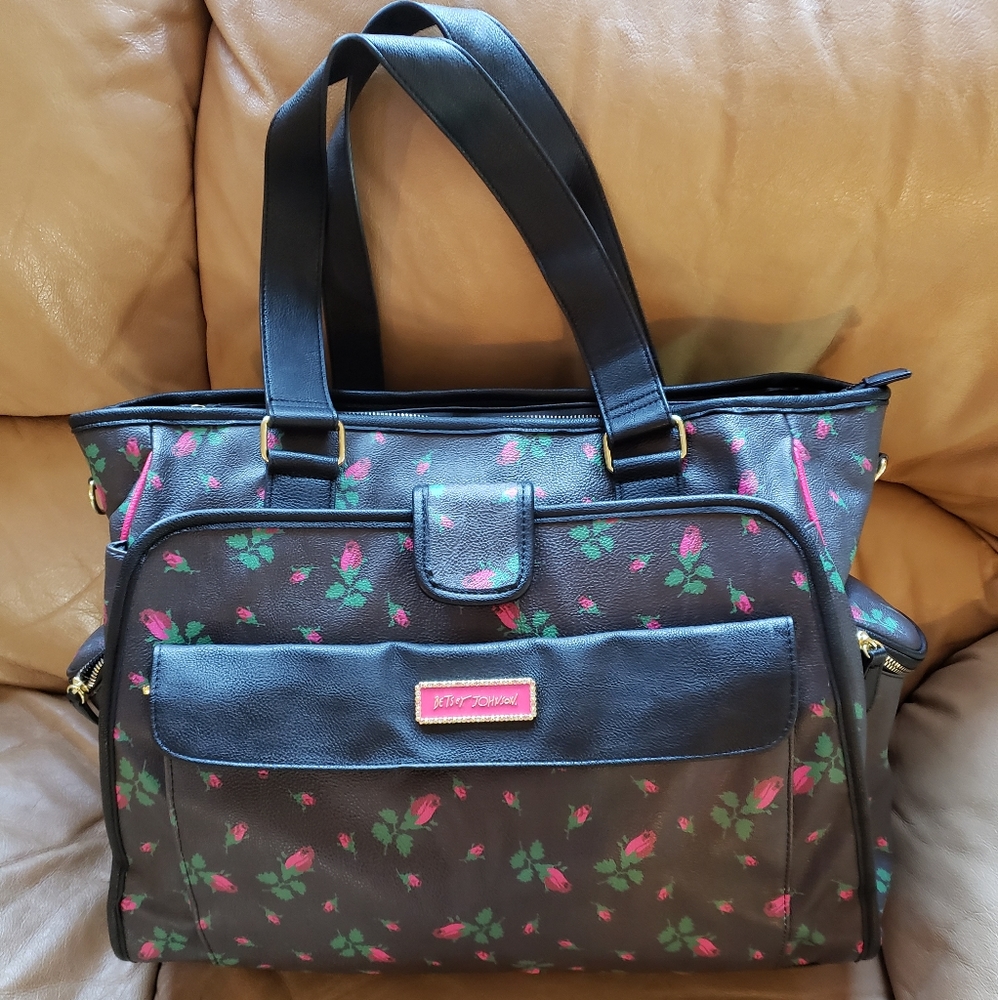 Betsey Johnson Diaper Bag Like New w/ Changing Pad